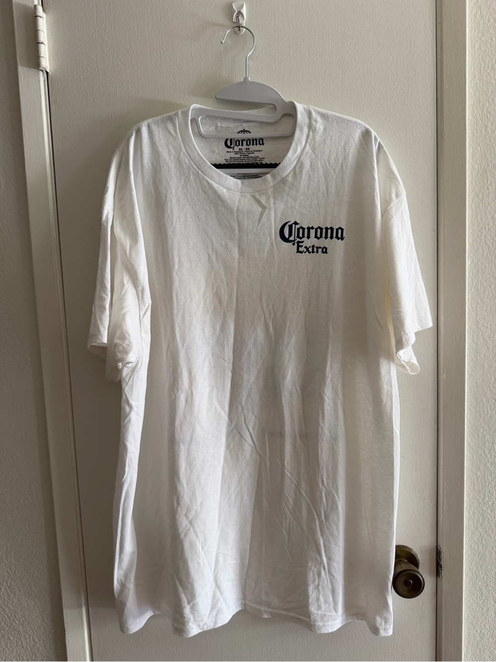 Corona White Short Sleeve Logo Tee - Men
